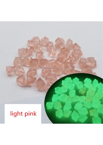 Açık Pembe Tarzı Yapay Aydınlık Çakıl Taşları Glow Çakıllar Gece Işığı Bahçe Akvaryum Süs Dekor Için Karanlık Taşlarda Glow (Yurt Dışından)