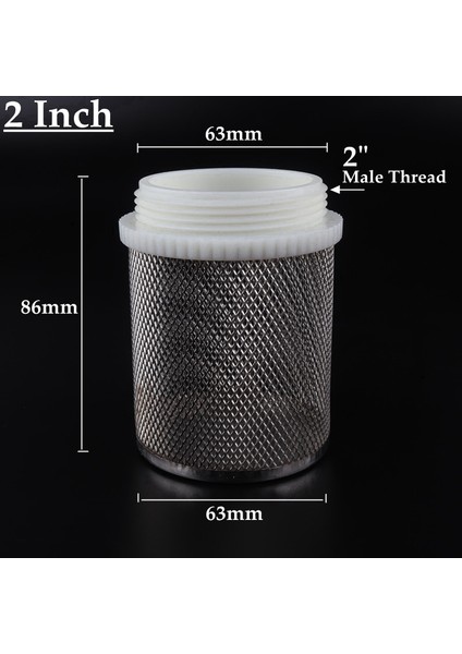 2 Inç Tarzı "~ 4" Konu Akvaryum Balık Tankı Su Temiz Paslanmaz Çelik Filtre Su Pompası Çek Valf Filtreleri Sulama Mesh Ekranı (Yurt Dışından)