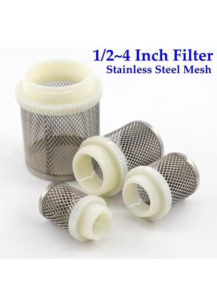 2 Inç Tarzı "~ 4" Konu Akvaryum Balık Tankı Su Temiz Paslanmaz Çelik Filtre Su Pompası Çek Valf Filtreleri Sulama Mesh Ekranı (Yurt Dışından) fiyatları