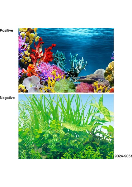 9024-9051 Stili 40X60CM 3D Sticker Poster Akvaryum Dekorasyon Arka Plan Boyama Balık Tankı Süsü Su Manzarası Okyanus Deniz Bitkileri Arka Plan Aksesuarları (Yurt Dışından)