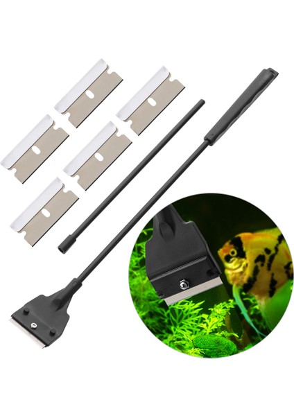 No.1 Tarzı 1 Takım Paslanmaz Çelik Akvaryum Balık Tankı Yosun Kazıyıcı Sucul Su Canlı Bitki Çim Temizleme Çok Aracı Cam Temizleyici Kiti Seti (Yurt Dışından) fiyatları