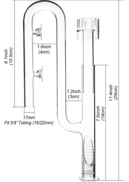 17 mm Akış Stili Fzone Aquatic Glass Lily Pipe Skimmer Akvaryum Filtre Sistemi Ada Si Için Giriş ve Çıkış (Yurt Dışından)