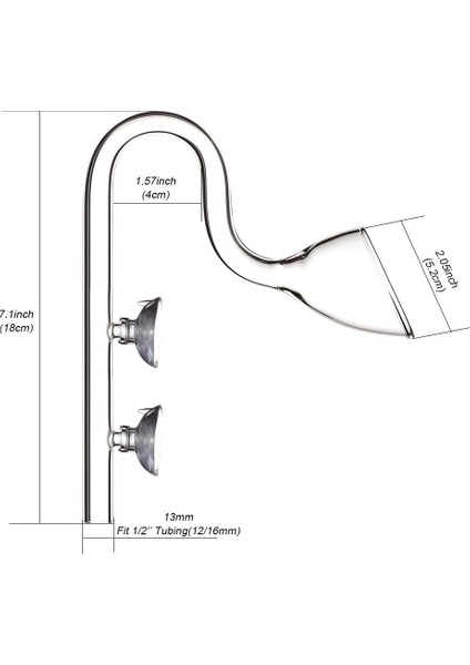 17 mm Akış Stili Fzone Aquatic Glass Lily Pipe Skimmer Akvaryum Filtre Sistemi Ada Si Için Giriş ve Çıkış (Yurt Dışından)