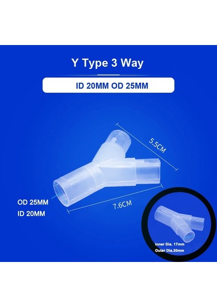 Y 3 Yollu Stil Nuonuowell 2 Adet-Paketi Dıy 20 mm Şeffaf Rae Akvaryum Filtresi Tankı Çıkış Borusu Sprey Yağmur Çubuğu Dış (Yurt Dışından)