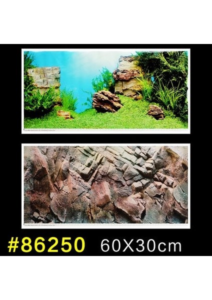 86250 S 60-30CM Stili Akvaryum Arka Plan Kağıt Duvar Duvar Kağıdı ile Balık Tankı Çift Taraflı Kaya Okyanus Su Çimen Juwel Arka Plan Boyama (Yurt Dışından)
