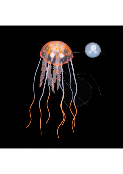Turuncu (5.3cm) Stili M Beden Parlak Etkili Yapay Mürekkep Balığı Akvaryum Süsü Canlı Bitki Luminöz Süslemeli Balık Tankı Dekorasyonu (Yurt Dışından)