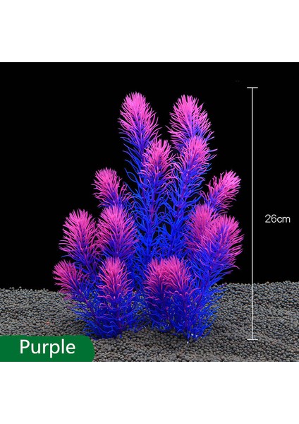 Mor Tarzı Xl Beden 26 cm Su Altı Yapay Plastik Su Bitkisi Aksesuarları Akvaryum Balık Tankı Yeşil Papatya Manzara Çimeni (Yurt Dışından)