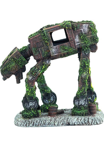 E-8X6X5CM Stili Autobot Robot Köpek Şekilli Akvaryum Peyzaj Süsü Simülasyon Balık Tankı Süsü Reçine El Sanatları Çevre Dostu Pet (Yurt Dışından)