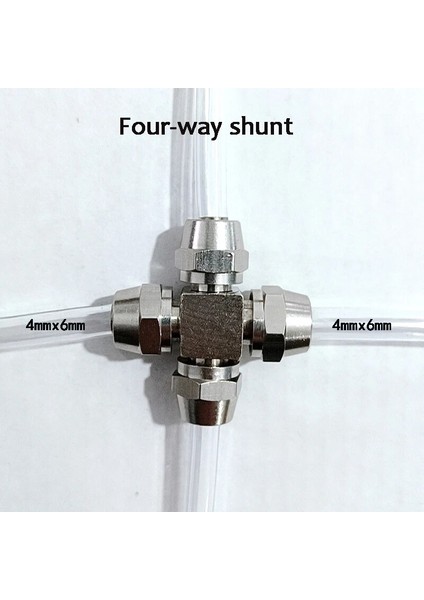 Dört Kafa Stili Akvaryum Co2 Hava Bağlantı Valfi Çoklu Yön Değiştirici Co2 Sistem Aksesuarları Hava Borusu Paslanmaz Çelik Çoklu Yön Değiştirici 4*6mm (Yurt Dışından) indirimleri