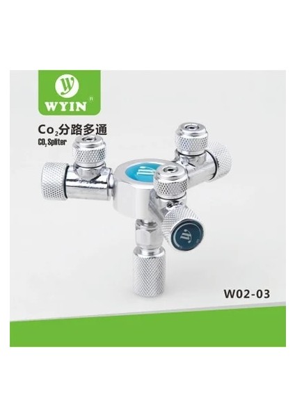 W0203 Stili Zrdr Wyın Akvaryum Çok Yönlü Co2 Bölücü Distribütör Bölücü Iğneli Vana Paslanmaz Çelik Çek Valf Kabarcık Sayacı Regülatörü (Yurt Dışından)