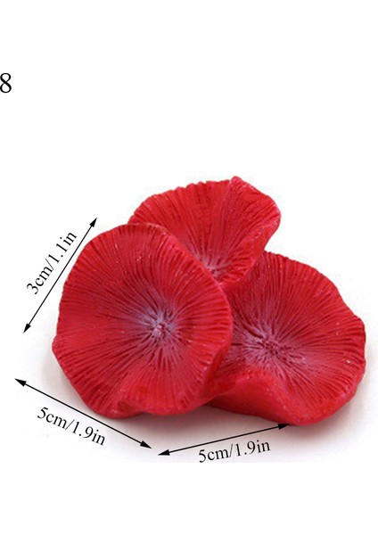 No.8 Stili 1 Adet Reçine Balık Tankı Peyzaj Akvaryum Dekorasyon Yapay Mercan Renkli Mercan Balık Sucul Süs Balık Tankı Süslemeleri (Yurt Dışından)