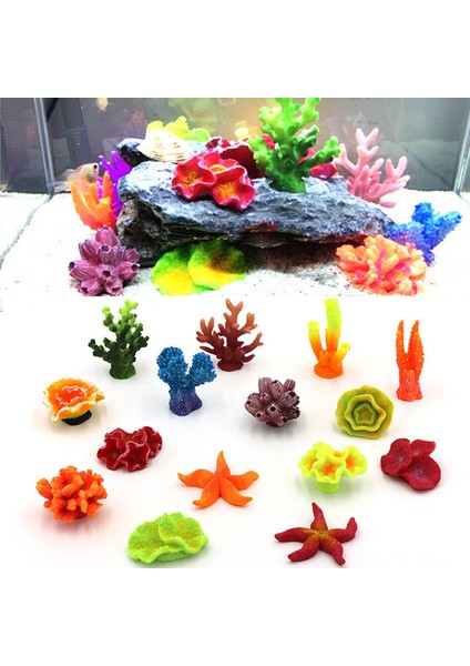 No.8 Stili 1 Adet Reçine Balık Tankı Peyzaj Akvaryum Dekorasyon Yapay Mercan Renkli Mercan Balık Sucul Süs Balık Tankı Süslemeleri (Yurt Dışından) indirimleri
