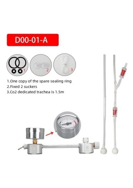D00-01-A Stili Zrdr Wyin Akvaryum Co2 Jeneratör Sistemi Dıy Kiti Solenoid Valf Basınç Hava Akış Ayarı Su Tesisi Balık Co2 Valfi Difüzör (Yurt Dışından)