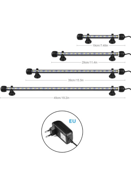 39CM Beyaz Stil Akvaryum LED Işık Su Geçirmez Balık Tankı Işık Düğme Anahtarlı LED Akvaryum Lambası Aydınlatma 220V Ab Adaptörü cm (Yurt Dışından) fırsatları