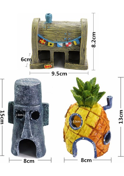 Genel Kamufl Stili Minyatür Akvaryum Süs Balık Tankı Çizgi Film Ananas Ev Balık Tankı Akvaryum Süslemesi Akvaryum Ev Aksesuarları (Yurt Dışından) modelleri