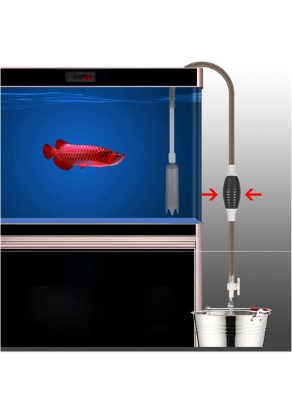 A4 Stili Akvaryum Balıkları Tankı Vakum Çakıl Su Filtresi Temizleyici Sifon Pompası Manuel Temizleyici Pompa Güvenli Vakum Akvaryum Su Değiştirici Y (Yurt Dışından) fırsatları