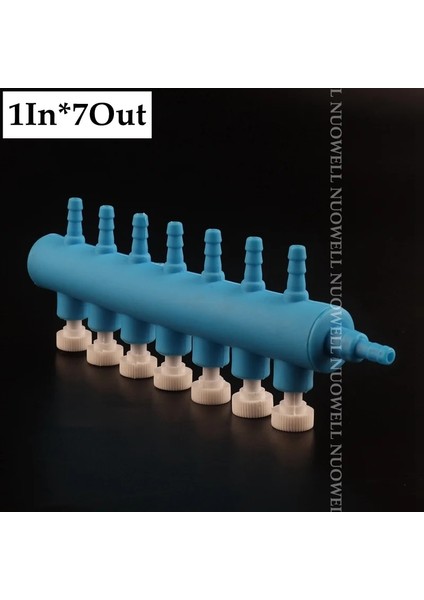 1'de 7 Out Stili 2~8heads 4~8mm Akvaryum Hava Pompası Hortum Bölücüler Oksijen Borusu Hortum Distribütörleri Elastik Havalandırma Tüpü Hattı Hava Akışı Kontrol Vanası (Yurt Dışından)