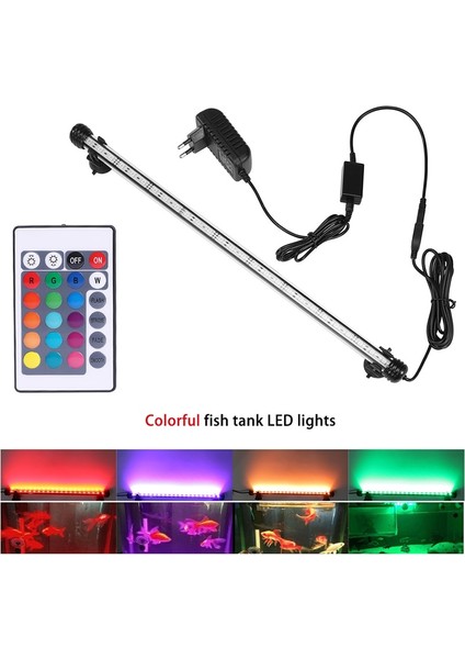 38 Mavibeyaz Stili Rgb Akvaryum Işığı cm Uzaktan Kumandalı Dalış Lambası Bitkiler Için Renkli Lamba V Lambası Balık Tankı Temel Amfibi Kullanım (Yurt Dışından)