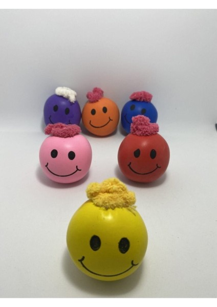 6 Adet Emojili Stress Topu Cino Stress Oyuncak