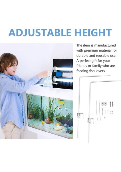 1 Takım Ayarlanabilir Balık Tankı Işık Rafı Su Bitkisi Aydınlatma Tutucu Gümüş Akvaryum Su Yosunu Lamba Askısı (Yurt Dışından) fırsatları