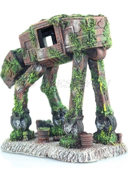 Yeşil Stil Autobot Robot Köpek Şekli Akvaryum Peyzaj Süslemeleri Akvaryum Için Simülasyon Balık Tankı Pet (Yurt Dışından)
