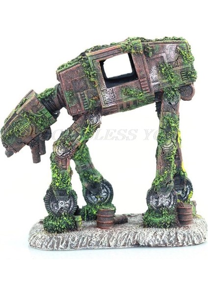 Yeşil Stil Autobot Robot Köpek Şekli Akvaryum Peyzaj Süslemeleri Akvaryum Için Simülasyon Balık Tankı Pet (Yurt Dışından)