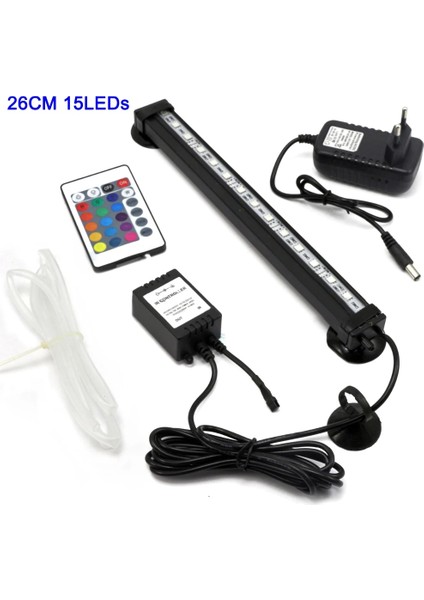 Ab Tak 26CM Stili 16CM-46CM Su Geçirmez LED Akvaryum Işık Uzaktan Kumanda Sualtı Balık Tankı Lambası Kabarcık Lambası Rgb Ingıltere Abd Au Ab Tak Ac (Yurt Dışından)