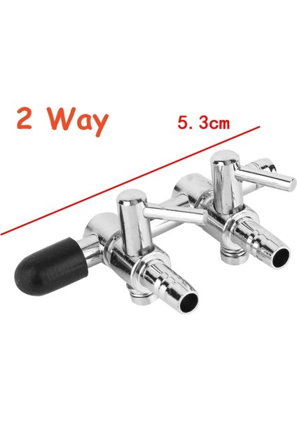 2 Yol Stili Nuonuowell Akvaryum Tank Regülatörü Hava Pompası Hava Akış Bölücü 4mm Tüp Boru Hattı Çok Yollu Kontrol Vanası Yolları Metal (Yurt Dışından)