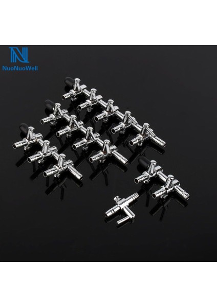 2 Yol Stili Nuonuowell Akvaryum Tank Regülatörü Hava Pompası Hava Akış Bölücü 4mm Tüp Boru Hattı Çok Yollu Kontrol Vanası Yolları Metal (Yurt Dışından)