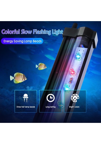 Db-15 Abd Stili Akvaryum LED Balık Tankı Lambası Su Geçirmez Kabarcık Renkli Işık Çubuğu Balık Tankı Şerit Işık Lambası Euus Plug Sucul Pet Malzemeleri Satışı (Yurt Dışından)