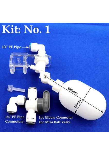 Kit No.1 Stili Balık Tankı Akrilik Nemlendirici Cihaz Otomatik Dolum Suyu Repleg Yüzer Küresel Vana Akvaryum Su Seviyesi Kontrol Kitleri (Yurt Dışından)