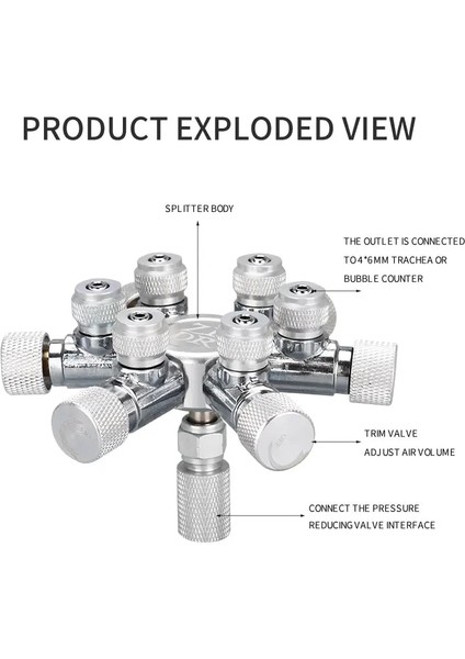 W02-02 Stili Paslanmaz Çelik Akvaryum Çok Kanallı Co2 Dağıtıcı, Solenoid Valf Kabarcık Sayacı Co2 Regülatörü Co2ince Ayar Şant Için Kullanılır (Yurt Dışından) fiyatları