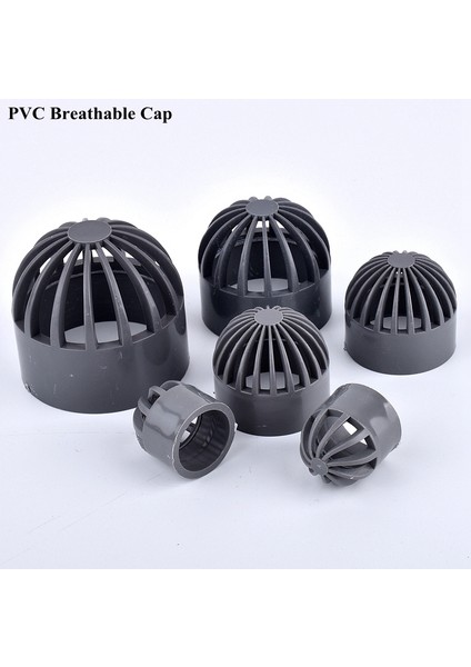 Iç Çap 110MM Stili 3 Parça 1 ~ 3 Adet Gri 20 ~ Pvc Nefes Alabilir Kapak Hava Kanalı Havalandırma Kapağı Kapağı Akvaryum Balık Tankı Geçirgen Ekran Filtresi Ekran Boru Konektörü (Yurt Dışından)