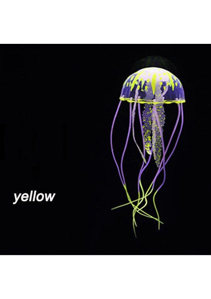 Sarı Stil Akvaryum Dekoratif Parlayan Etkisi Için Denizanası Akvaryum Bitkileri Akvaryum Dekorasyon Aksesuarları (Yurt Dışından)