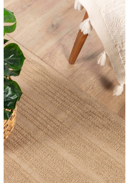 Natura 6662 Doğal Jüt Kilim Bej Renkli Yumuşak Dokulu Şık Tasarımlı Kilim Modern Dokuma Kilim