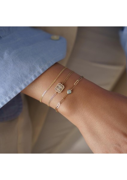 Ataşta Mini Nazar Boncuklu Altın Bileklik fiyatları