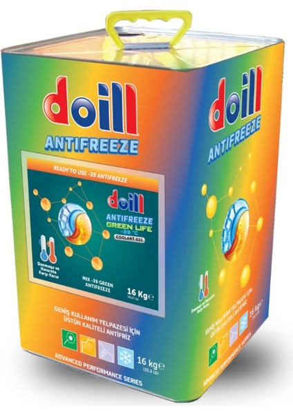 -39 Derece Hazır Karışım 16 Kilogram Yeşil Antifriz - G11 (Üretim Yılı: 2025)