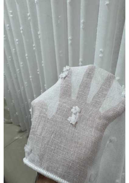 Linen Ponpon Tül Perde|1/3 Sık Pile| Keten Kumaş, Ağır Gramaj, Kurşun Etekli | Zarif ve Şık indirimleri