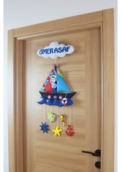 Ömer Asaf Isimli Denizci Bebek ve Hastane Odası Kapı Süsü