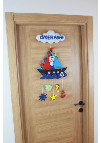 Ömer Asaf Isimli Denizci Bebek ve Hastane Odası Kapı Süsü