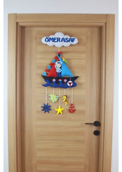Ömer Asaf Isimli Denizci Bebek ve Hastane Odası Kapı Süsü