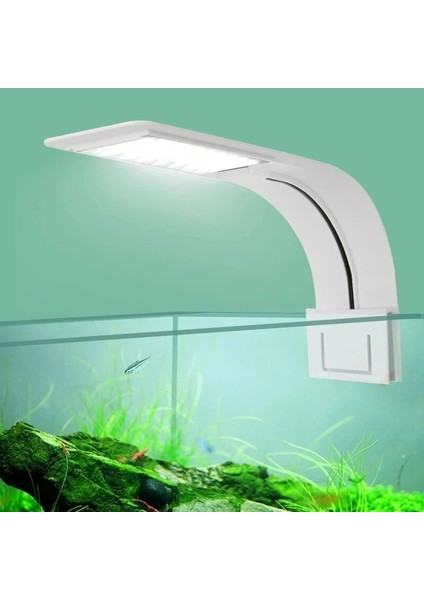 X5B Beyaz Işık Stili Süper Ince LED Akvaryum Işık Aydınlatma Bitkileri Işık Büyümek Sucul Bitki Aydınlatma Balık Tankı Için Su Geçirmez Klipsli Lamba (Yurt Dışından)