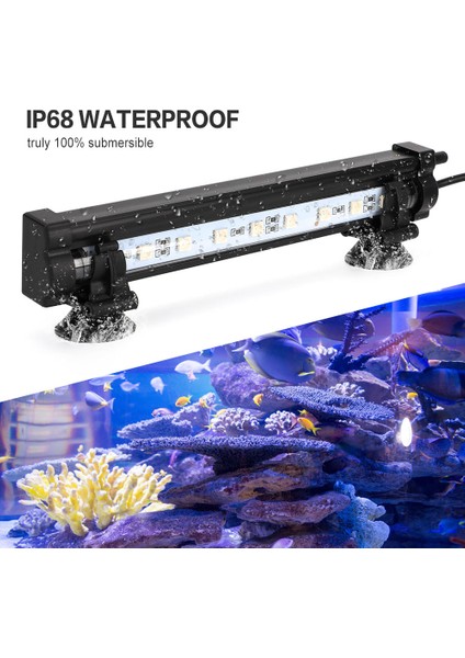 Ab Tak 48CM Stili LED Akvaryum Işığı Ab Tak C Rgb LED Akvaryum Hava Kabarcık Işığı Balık Tankı Bar Işığı Su Geçirmez Rf Uzaktan Kumanda (Yurt Dışından)