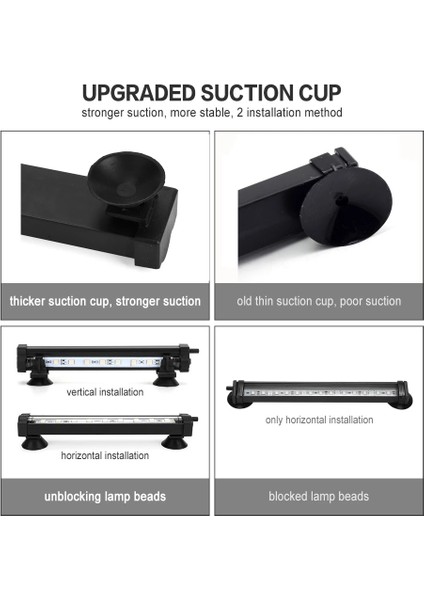 Ab Tak 48CM Stili LED Akvaryum Işığı Ab Tak C Rgb LED Akvaryum Hava Kabarcık Işığı Balık Tankı Bar Işığı Su Geçirmez Rf Uzaktan Kumanda (Yurt Dışından)