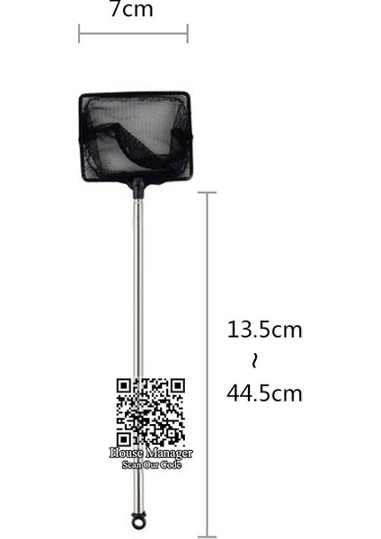 Kare Tarzı 44CM Balık Ağı Aracı Ayarlanabilir Akvaryum Ağı, Uzatılabilir Karides Küçük Betta Tetra Balık Tankı Ağı, Genişletilebilir Balık Ağı Balık Tankı (Yurt Dışından)