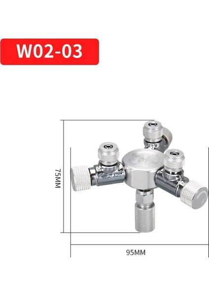 W02-03 Stili Paslanmaz Çelik Akvaryum Çok Kanallı Co2 Dağıtıcı, Solenoid Valf Kabarcık Sayacı Co2 Regülatörü Co2ince Ayar Şant Için Kullanılır (Yurt Dışından)