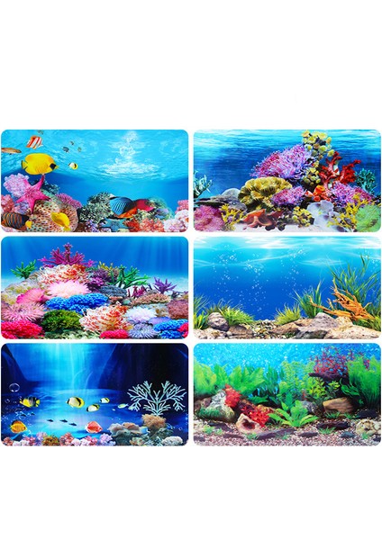 C Stili 50X100CM Pvc Akvaryum Arka Plan Dekorasyon Çift Taraflı Balık Tankı Arka Plan Sticker Okyanus Taş Balık Bitki Acuario Dekor Süs Posteri (Yurt Dışından) modelleri