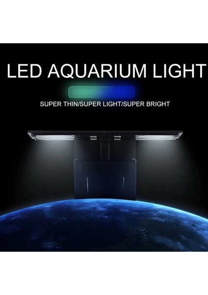 X3 Beyaz Işık Stili Süper Ince LED Akvaryum Işık Aydınlatma Bitkileri Işık Büyümek Sucul Bitki Aydınlatma Balık Tankı Için Su Geçirmez Klipsli Lamba (Yurt Dışından)