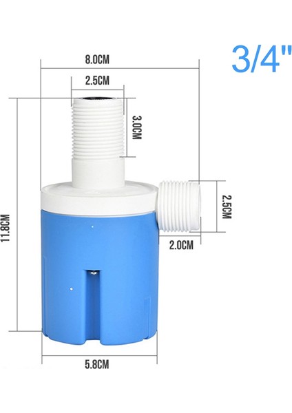 Üst Giriş C Stili ", '', 1'' Dayanıklı Su Vanası Otomatik Su Seviye Kontrolü Şamandıralı Korozyon Önleyici Naylon Küresel Vana Üstten Su Girişi (Yurt Dışından)
