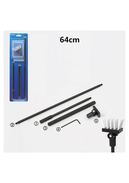 Fırça 64CM Tarzı Qanvee Alüminyum Magnezyum Alaşımlı Dönebilen Kazıma Yosun Bıçağı Temiz Fırça Balık Tankı Su Bitkileri Tatlı Deniz Suyu (Yurt Dışından)